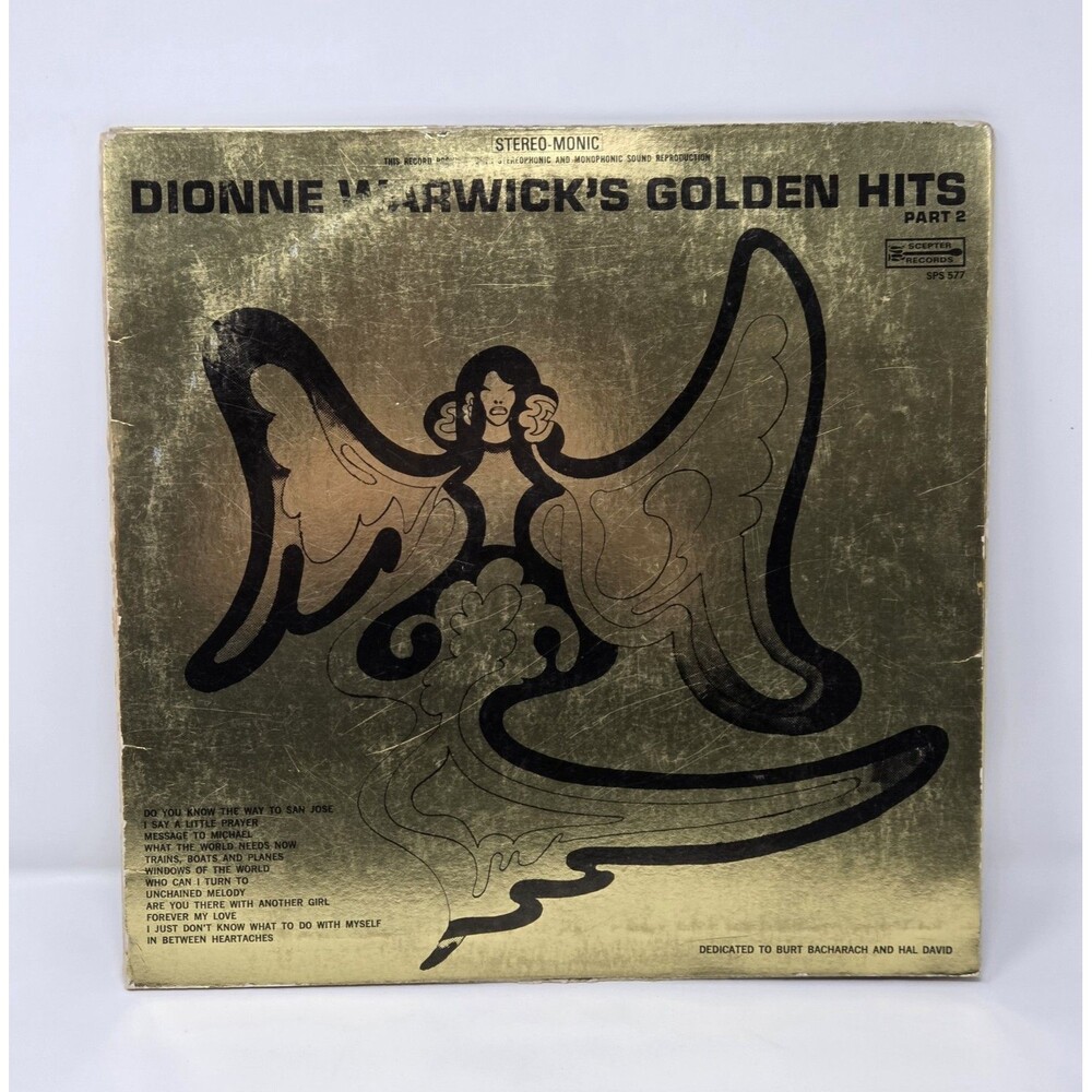 Dionne Warwick Golden Hits‎ Part 2 LP Scepter SPS-577 1970 Stereo Vinyl VG